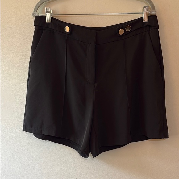 Catherine Malandrino Black High Waist Shorts Size 14 - Picture 1 of 9